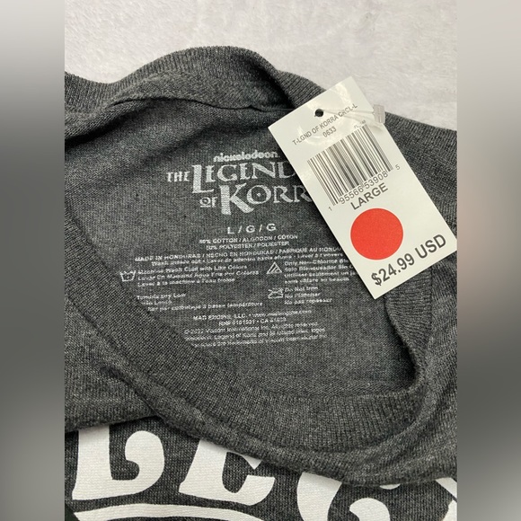 The Legend Of Korra Nickelodeon T-Shirt Men’s Sz L Gray Graphic Tee NWT $24.99 - Picture 4 of 6